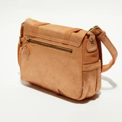 Mila Louise Sacs|Sac besace en Cuir Bess X orange - 25x20x7 cm