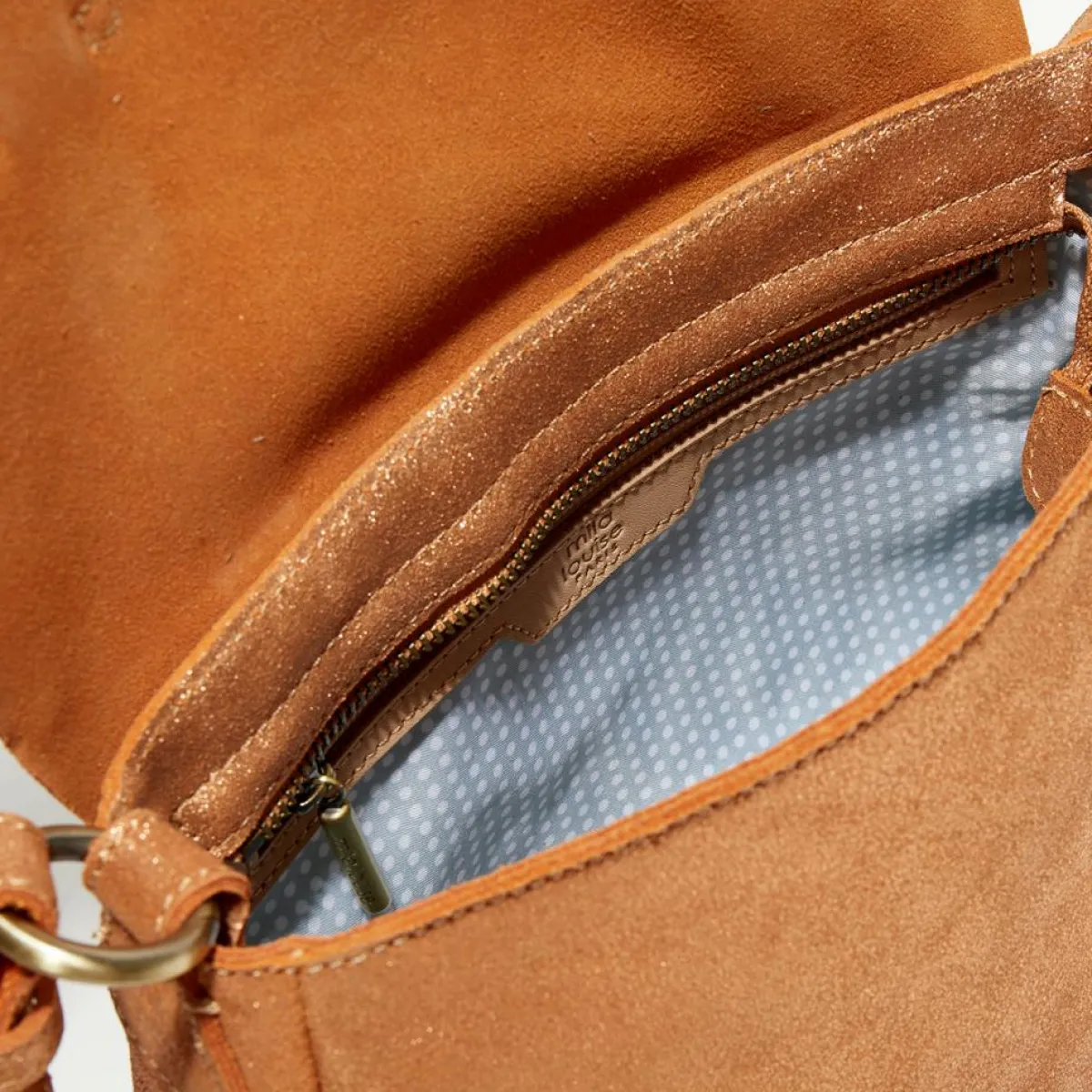 Mila Louise Sacs|Sac besace en Cuir Bess X orange - 25x20x7 cm