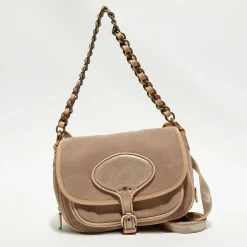 Mila Louise Sacs|Sac besace en Cuir Rocia V rose - 23x20x7 cm