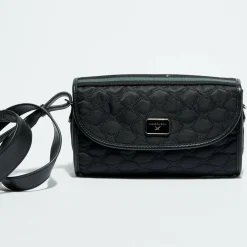 Mauboussin Sacs|Sac en Toile brodée Je t'Attends Je t'Aime nº1 noir - 14x25x7 cm