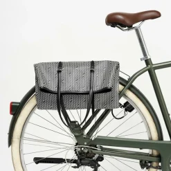 Maison Faret Sacs|Sac en Toile enduite & Cuir Faret noir/blanc - 38x36x8.5 cm