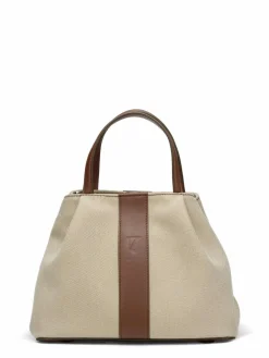 Maison Faret Sacs|Sac en Toile Pin Beige - 20,5x26,5x15,5 cm
