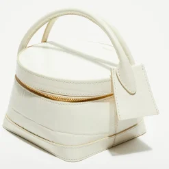 Jacquemus Sacs|Sac mallette en Cuir Le Vanito ivoire - 11.5x15.5x15.5 cm