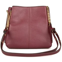 Michael Kors Sacs|Sac seau en Cuir Teagen bordeaux - 17x12x9 cm