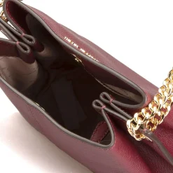 Michael Kors Sacs|Sac seau en Cuir Teagen bordeaux - 17x12x9 cm