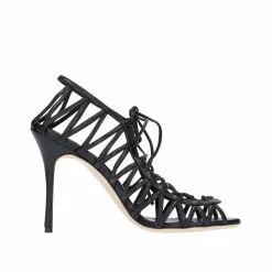 Manolo Blahnik Sandales À Talons|Sandales en cuir Hamza 105 noires