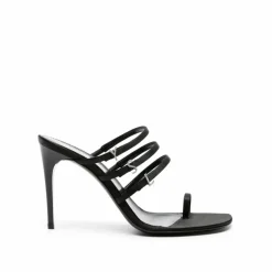 Saint Laurent Sandales À Talons|Sandales en satin Jerry 95 noires