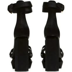 Balmain Sandales À Talons|Sandales en Soie Ava noires - Talon 14 cm