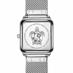 Amelia Parker Montres|Set Montre Femme 2 Bracelets Plaza en Acier & Cuir argenté/bleu foncé