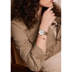 Amelia Parker Montres|Set Montre Femme & Bracelet Pearl of the Sea en Acier doré