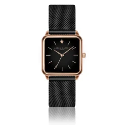 Amelia Parker Montres|Set Montre Femme 2 Bracelets Night Plaza en Acier rose doré/noir