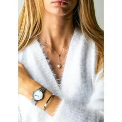 Amelia Parker Montres|Set Montre Femme & Bracelet Capsule Grey en Acier argenté