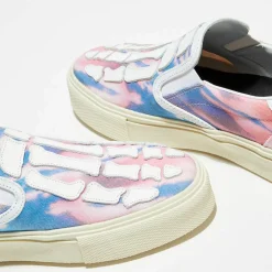 Amiri Baskets|Slip On en Cuir & Textile Tie Dye multicolores