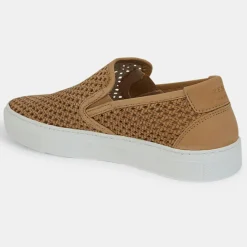 Zespa Baskets|Slip-On en Velours de Cuir Laura beige foncé