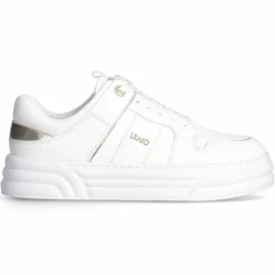 Liu-Jo Baskets|Sneakers en Cuir Cleo blanc/doré/noir
