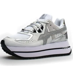 W6YZ Baskets|Sneakers en Cuir Debi blanc/argenté