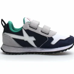 W6YZ Baskets|Sneakers en Cuir Jet marine/blanc