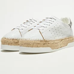 Canal Saint Martin Baskets|Sneakers en Cuir Lancry Queen argentées