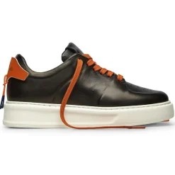 Barracuda Baskets|Sneakers en Cuir Pénélope noir/orange