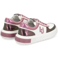 Liu-Jo Baskets|Sneakers en Cuir Sona blanc/rose