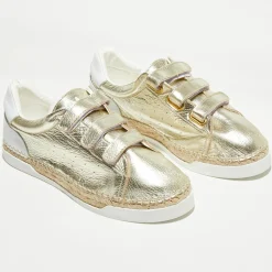 Canal Saint Martin Baskets|Sneakers en Cuir Wonder dorées