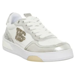 Blugirl Blumarine Baskets|Sneakers en Cuir Wow blanc/argenté