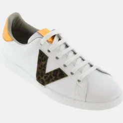 Victoria Baskets|Sneakers en Cuir WW blanc/doré