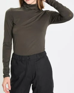 Marc O'Polo Pulls|Sous pull en Coton mélangé Manches longues kaki