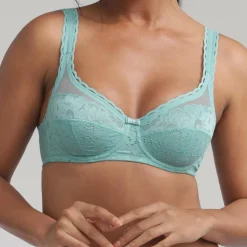 Playtex Lingerie, Nuit|Soutien-gorge Coeur Croisé Feminin Dentelle bleu turquoise