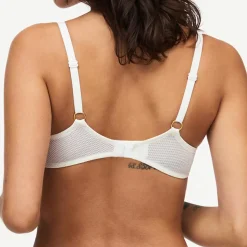 Chantelle Lingerie, Nuit|Soutien-gorge Coque Plongeant Fleurs ivoire/doré