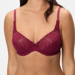 Playtex Lingerie, Nuit|Soutien-gorge Flower Elegance rouge cerise