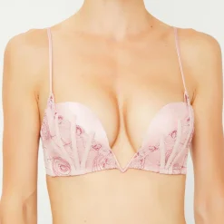 La Perla Lingerie, Nuit|Soutien-gorge paddé Elements rose poudré/rouge