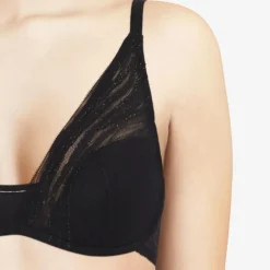 Chantelle Lingerie, Nuit|Soutien-gorge plongeant Likeness noir/doré