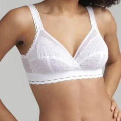 Playtex Lingerie, Nuit|Soutien-gorge sans armatures Coeur Croisé Féminin blanc