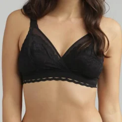 Playtex Lingerie, Nuit|Soutien-gorge sans armatures Coeur Croisé Féminin noir