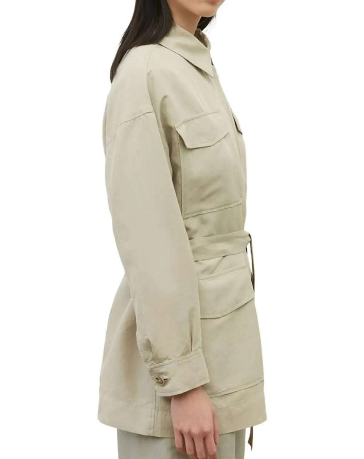 Marc O'Polo Chemises|Surchemise Ceinturée en Lin mélangé beige clair