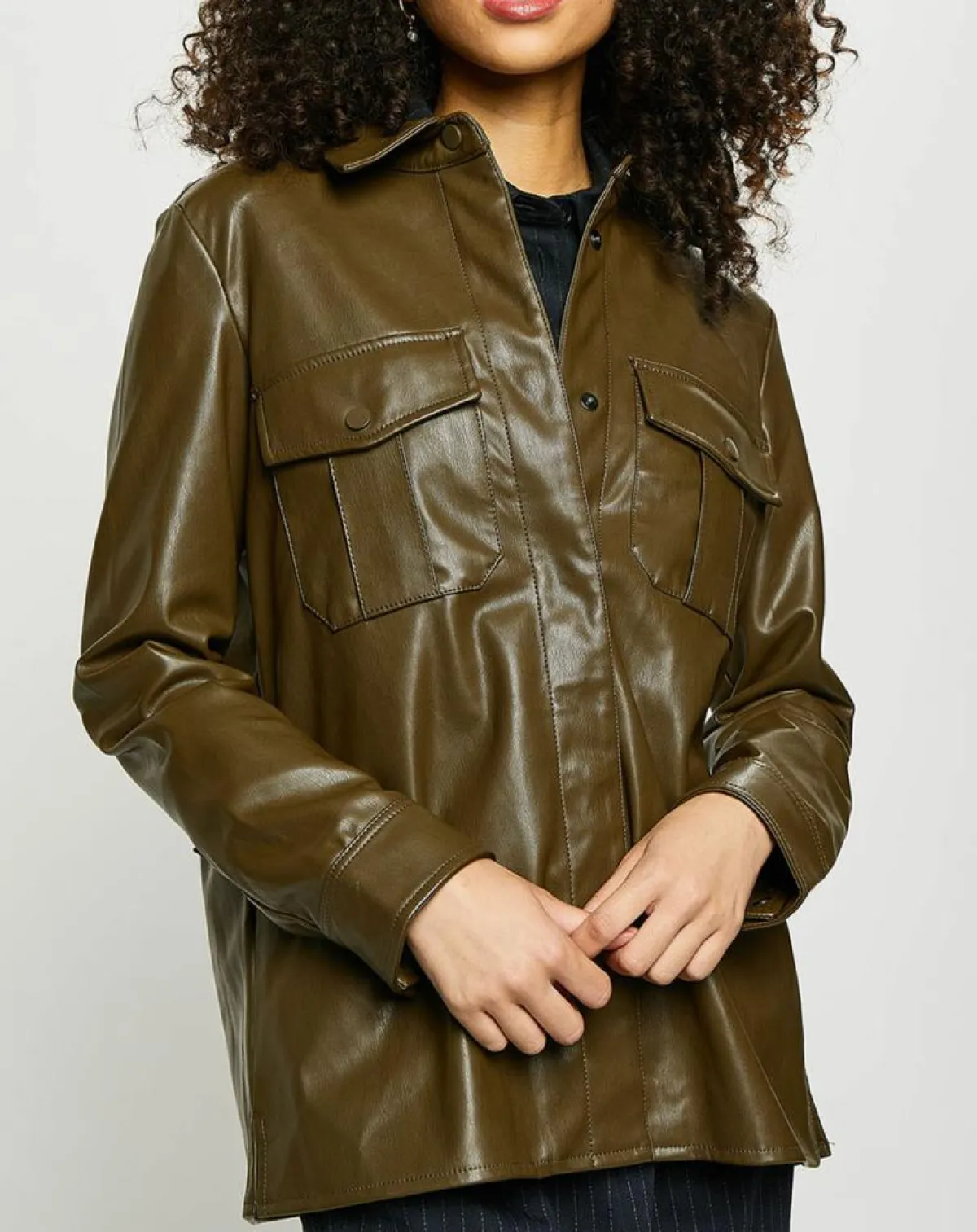 Esprit Vestes, Blousons|Surchemise décontractée Army kaki