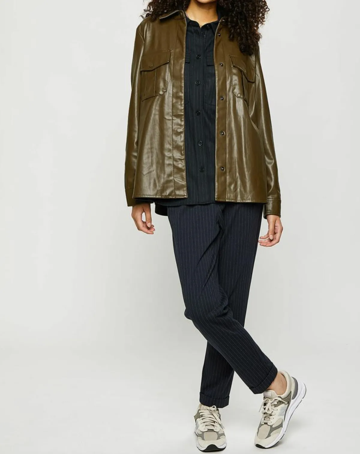 Esprit Vestes, Blousons|Surchemise décontractée Army kaki