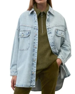 Marc O'Polo Chemises|Surchemise en jean poches bleu clair