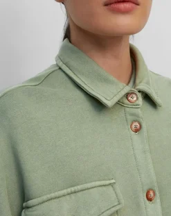 Marc O'Polo Chemises|Surchemise en Jersey Coton Bio Oversized vert clair