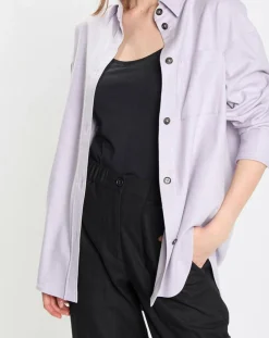 Marc O'Polo Chemises|Surchemise en Laine mélangée violet clair