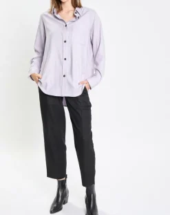 Marc O'Polo Chemises|Surchemise en Laine mélangée violet clair