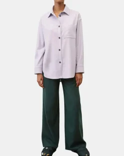 Marc O'Polo Chemises|Surchemise en Laine mélangée violet clair
