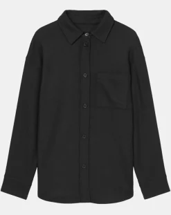 Marc O'Polo Chemises|Surchemise en Laine mélangée noire