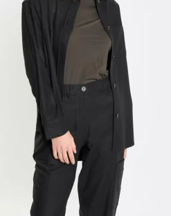 Marc O'Polo Chemises|Surchemise en Laine mélangée noire