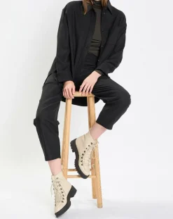 Marc O'Polo Chemises|Surchemise en Laine mélangée noire