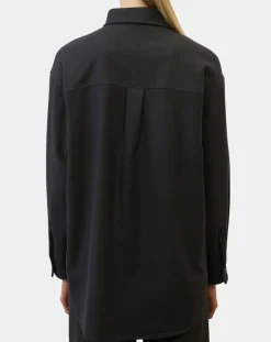 Marc O'Polo Chemises|Surchemise en Laine mélangée noire