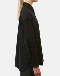 Marc O'Polo Chemises|Surchemise en Laine mélangée noire