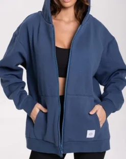 Onamaste Sweats|Sweat Capuche Flow bleu