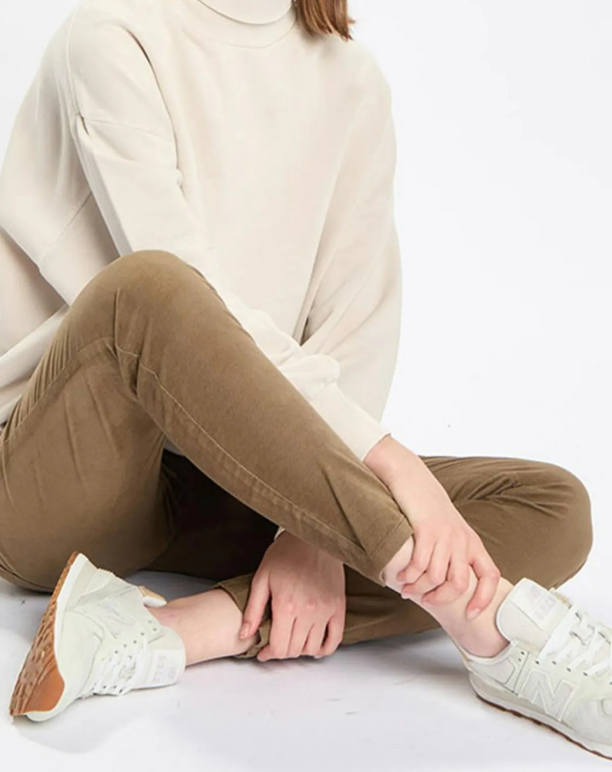 Marc O'Polo Pulls|Sweat col roulé molletonné écru